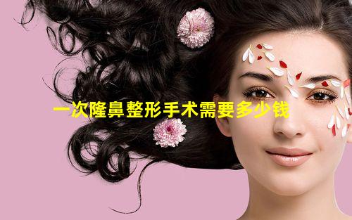 一次隆鼻整形手术需要多少钱