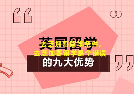 去芝加哥留学条件,去芝加哥留学是个错误