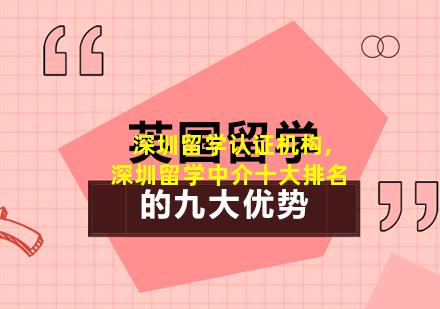 深圳留学认证机构,深圳留学中介十大排名