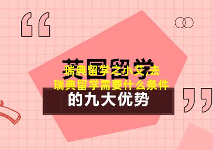 瑞典留学之小艾,去瑞典留学需要什么条件