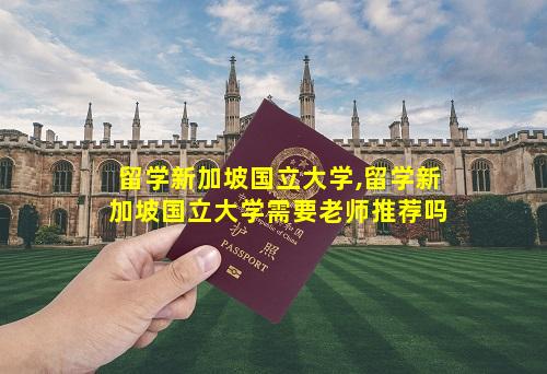 留学新加坡国立大学,留学新加坡国立大学需要老师推荐吗