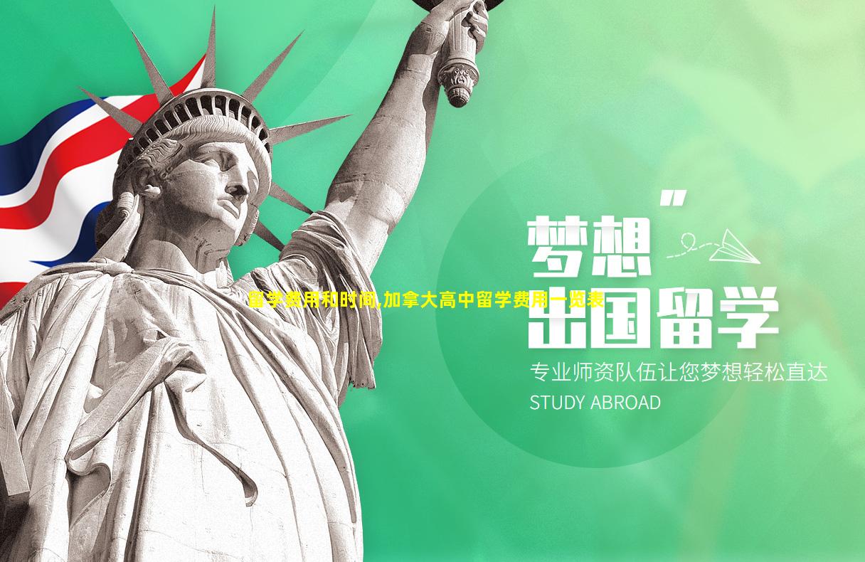 留学费用和时间,加拿大高中留学费用一览表