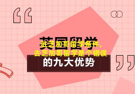 驻芝加哥留学条件,去芝加哥留学是个错误